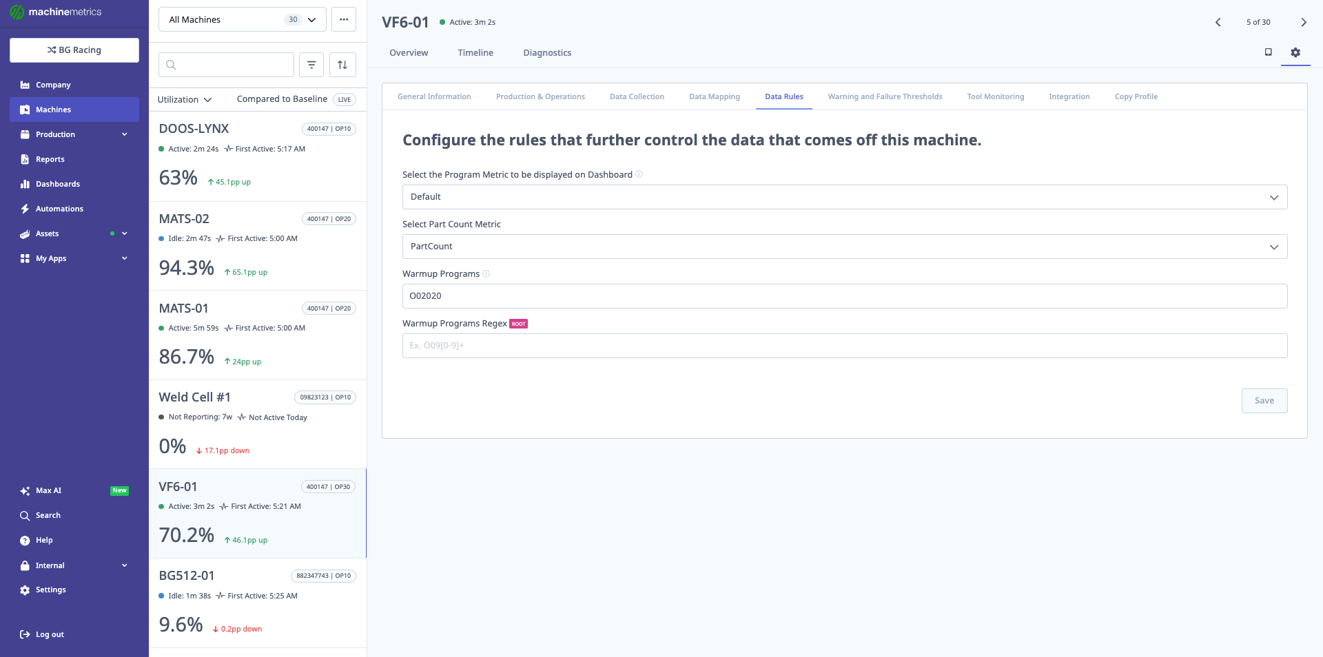 Data Rules Configuration